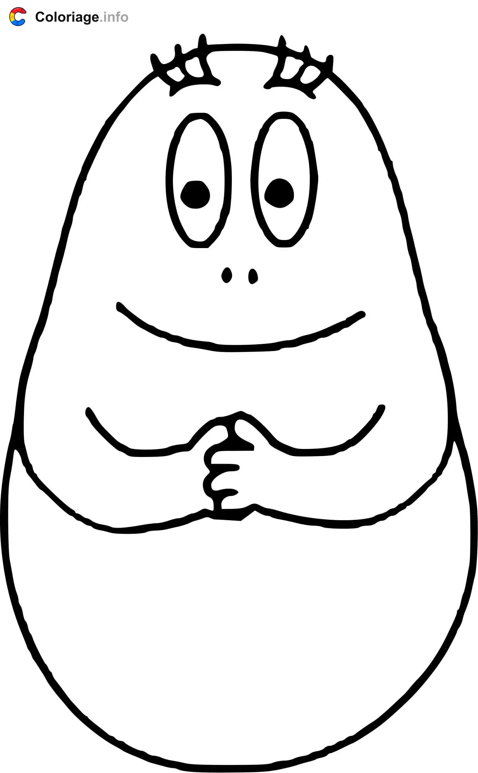Barbapapa the Father coloring page to print