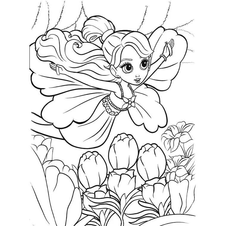 Coloriage Barbie Papillon - Barbie à imprimer