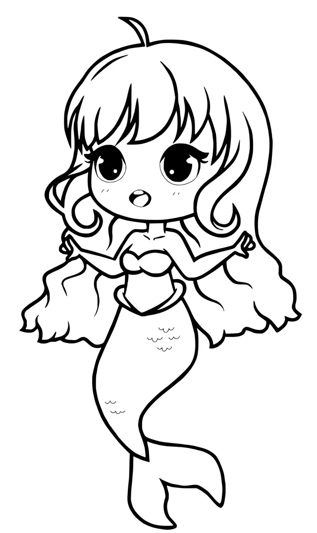 Coloriage Barbie Sirène Mi Poisson Mi Femme - Sirène à imprimer