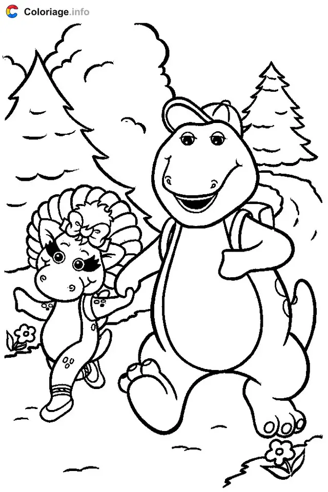 Ausmalbild Barney 015 Ausmalbilder zum Ausdrucken