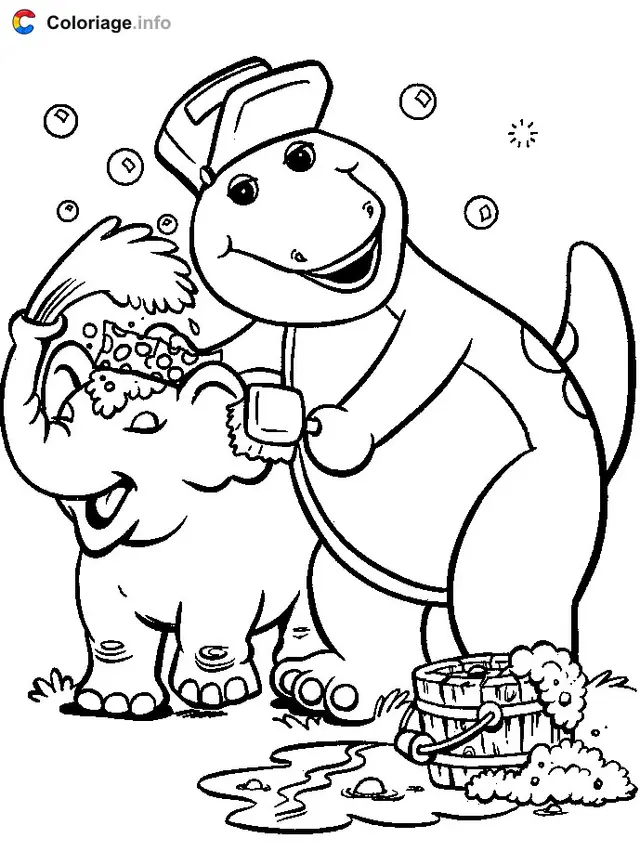 Ausmalbild Barney 018 Ausmalbilder zum Ausdrucken