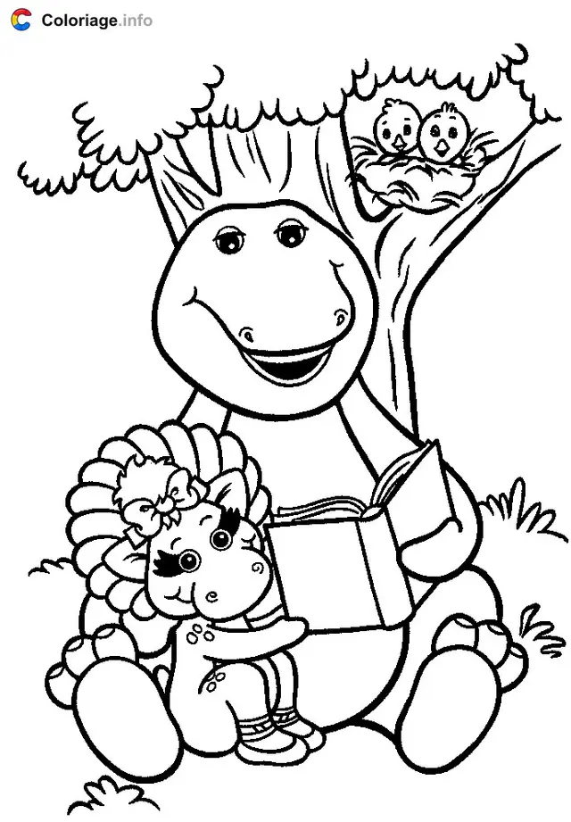 Ausmalbild Barney Ausmalbild 020 zum Ausdrucken