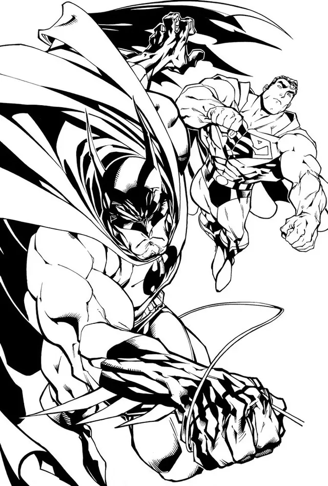 Coloriage Batman Et Superman - Batman à imprimer