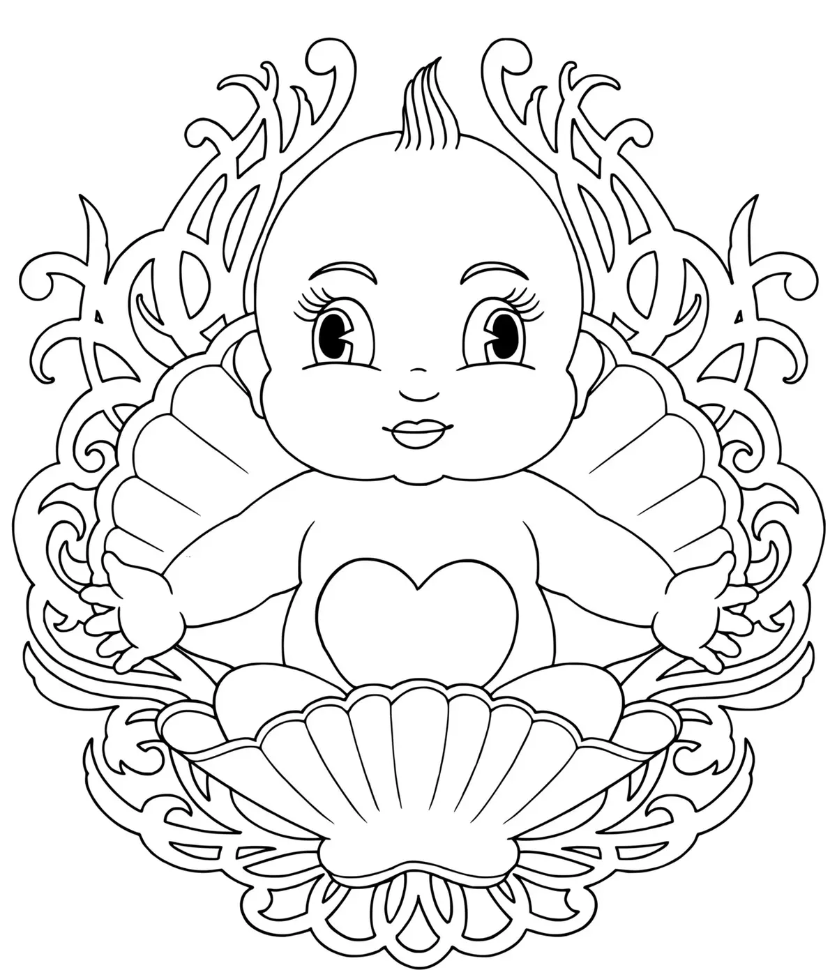 18-Month-Old Baby coloring page to print
