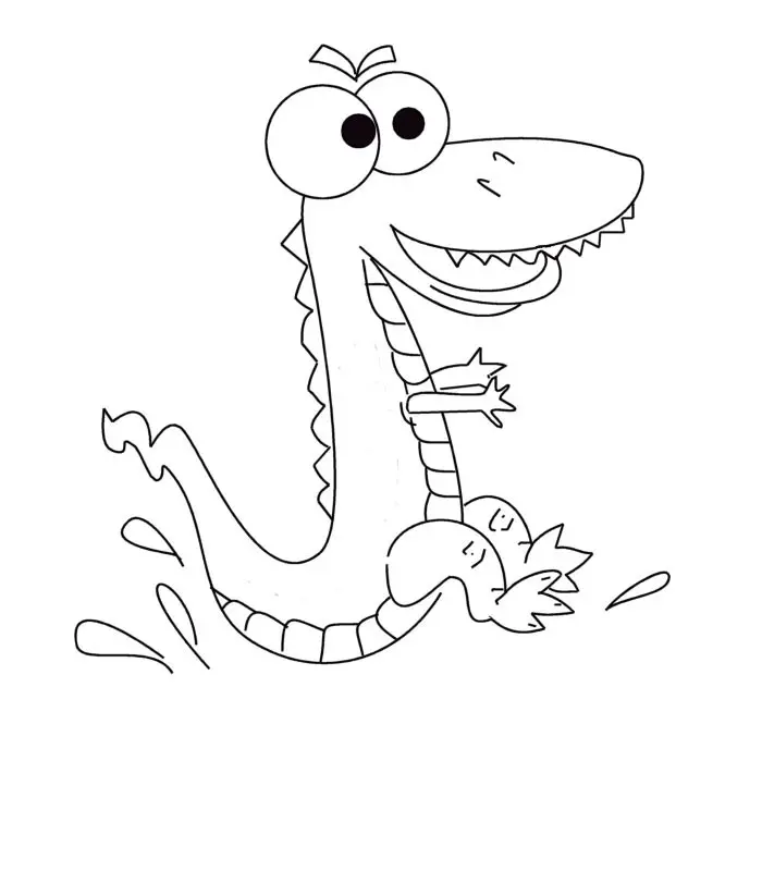 Coloriage Bébé Crocodile - Bébé à imprimer