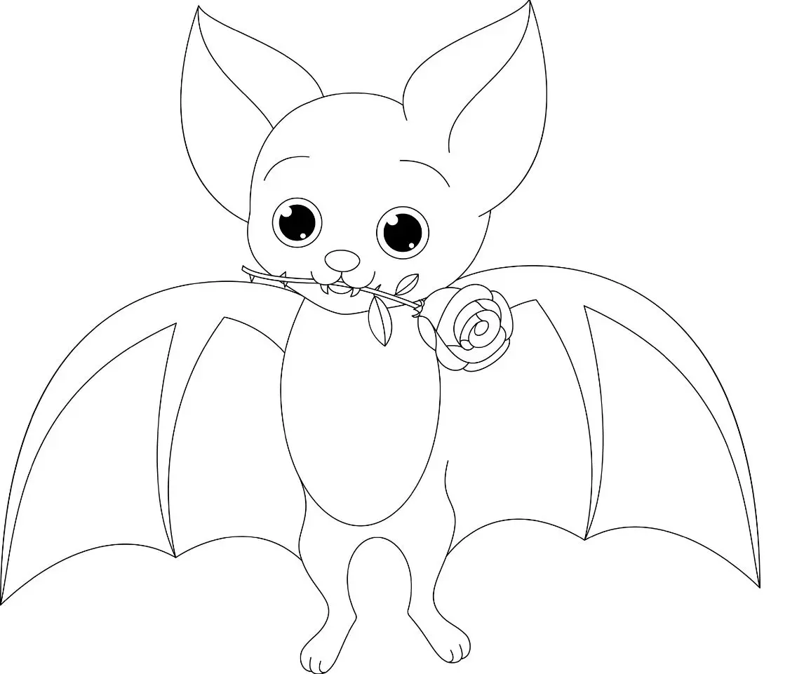Coloriage Adorable Chauve-Souris Bébé - Halloween chauve souris à imprimer