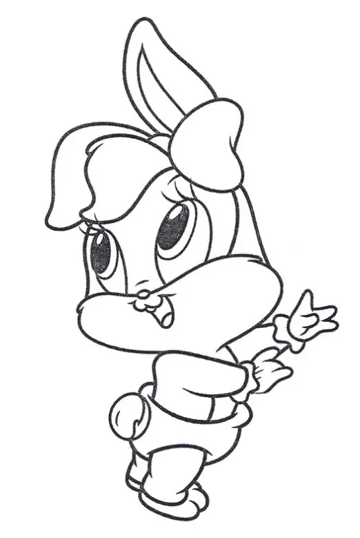 Coloriage Bébé Lapin - Bébé à imprimer