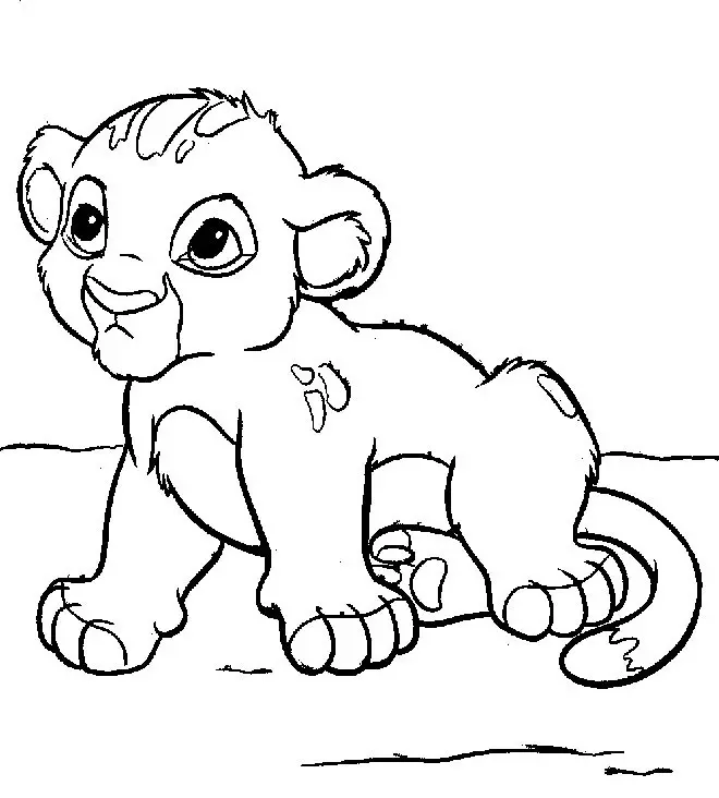 Coloriage Bébé Lion - Animaux à imprimer