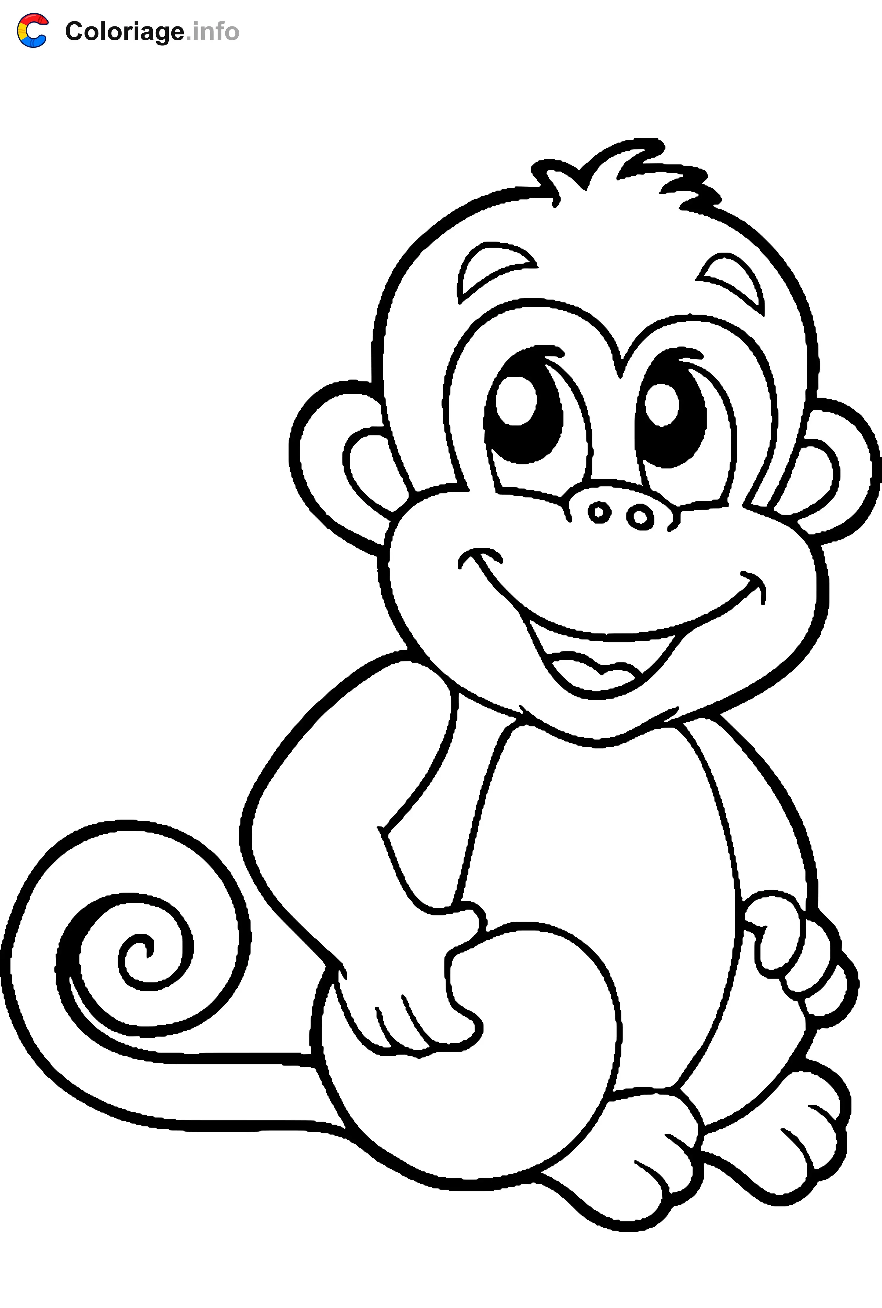Baby Monkey coloring page to print