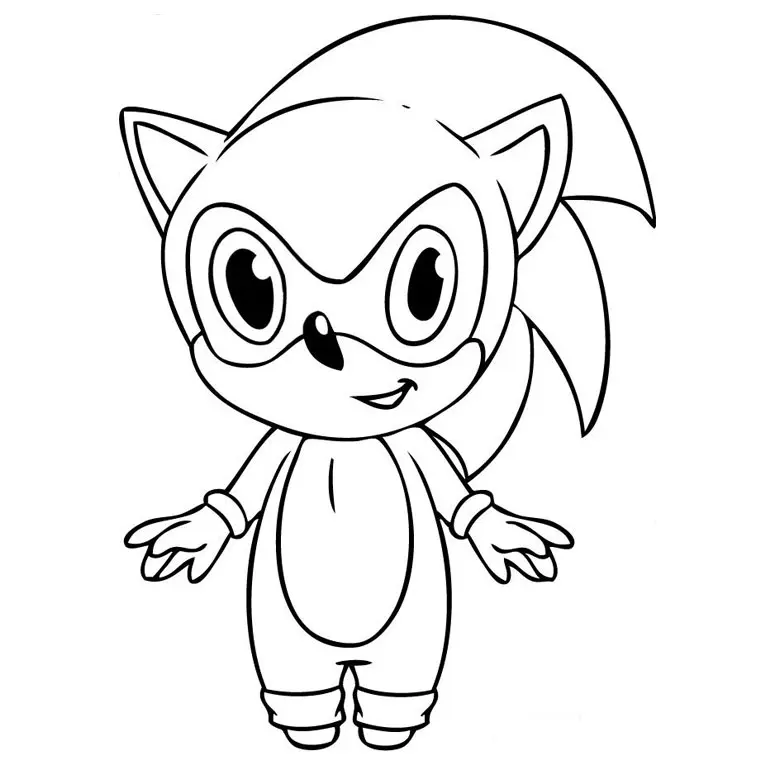Baby Sonic coloring page to print