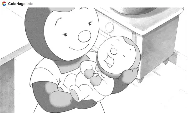 Bébé Tchoupi coloring page to print