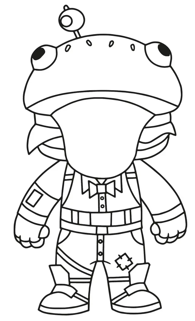 Coloriage Beef Boss Hamburger - Fortnite à imprimer