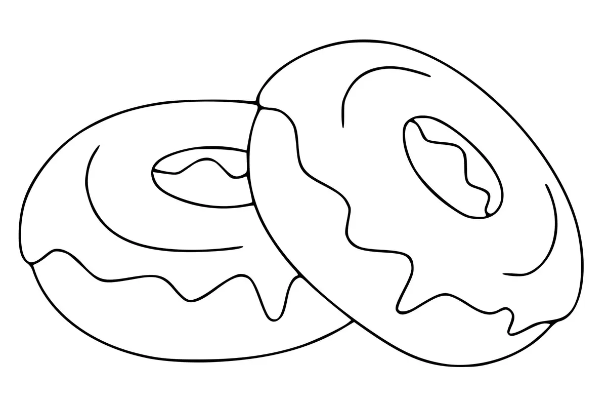 Yummy Donuts coloring page to print