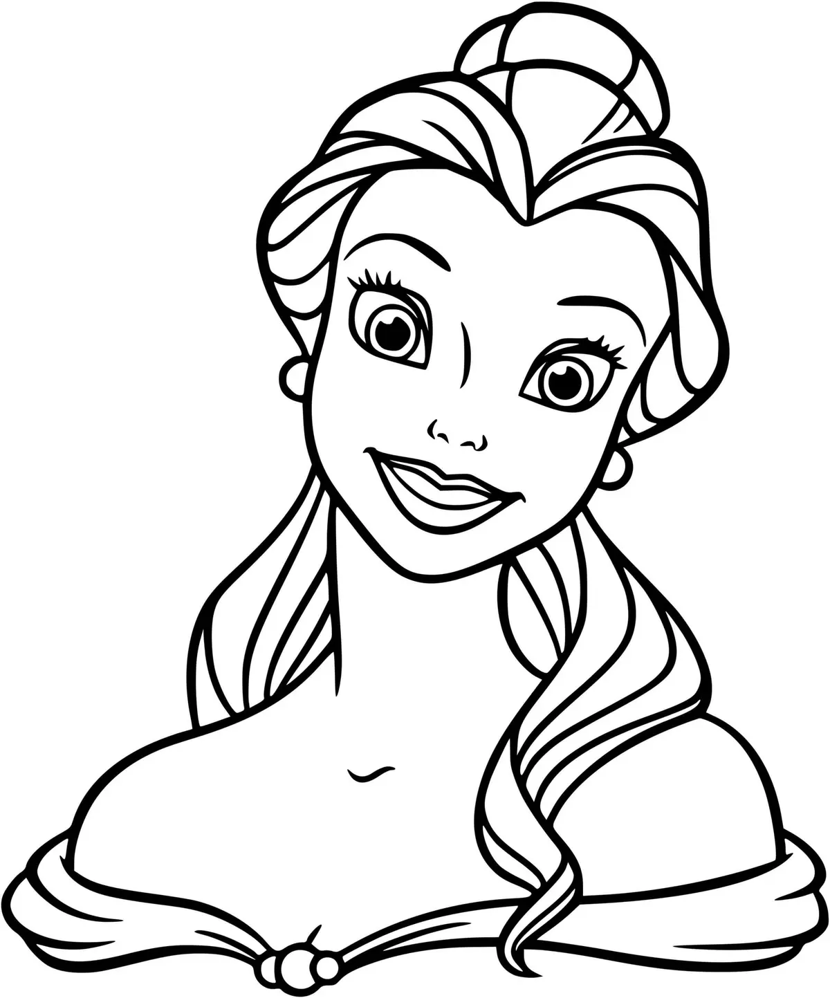 Coloriage Belle - Princesse à imprimer