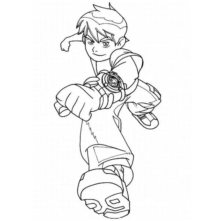 Coloriage Ben 10 Alien Force - Garçon à imprimer