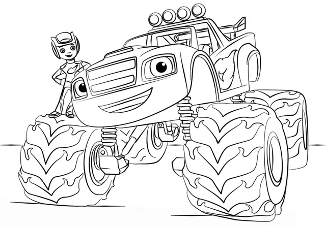 Coloriage Blaze Monster Truck - Blaze et les Monster Machines à imprimer