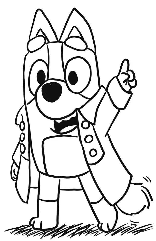 Coloriage Bluey Hamilton - Bluey à imprimer
