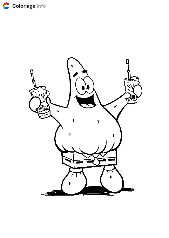 SpongeBob SquarePants Adventure coloring page to print