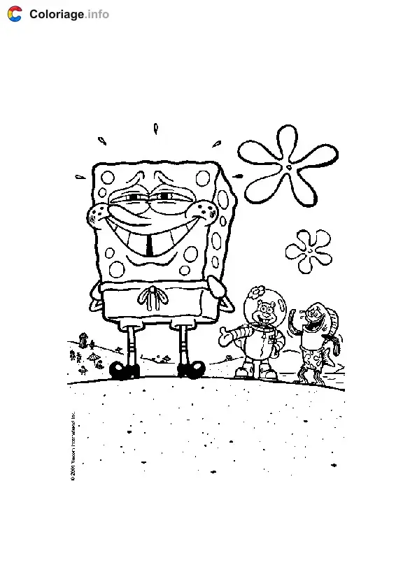 SpongeBob SquarePants Adventure coloring page to print