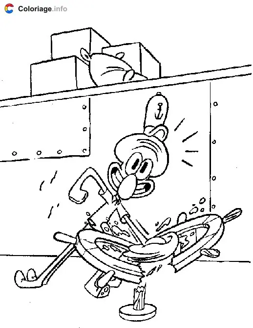 SpongeBob and Patrick Hanging Out coloring page to print