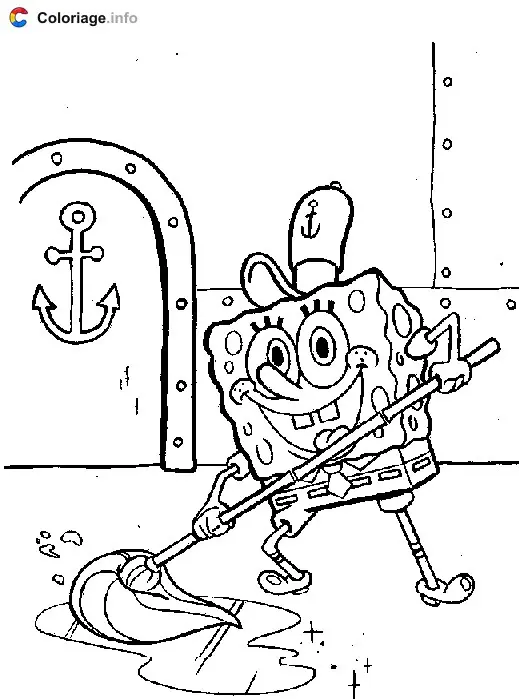 Coloriage Bob l eponge 015 - Bob l'éponge à imprimer