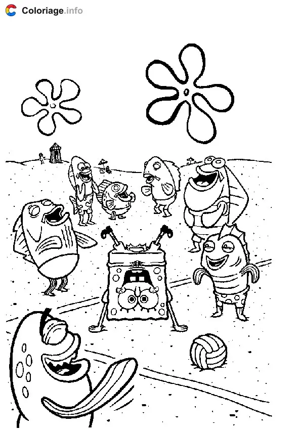 SpongeBob SquarePants Adventure coloring page to print