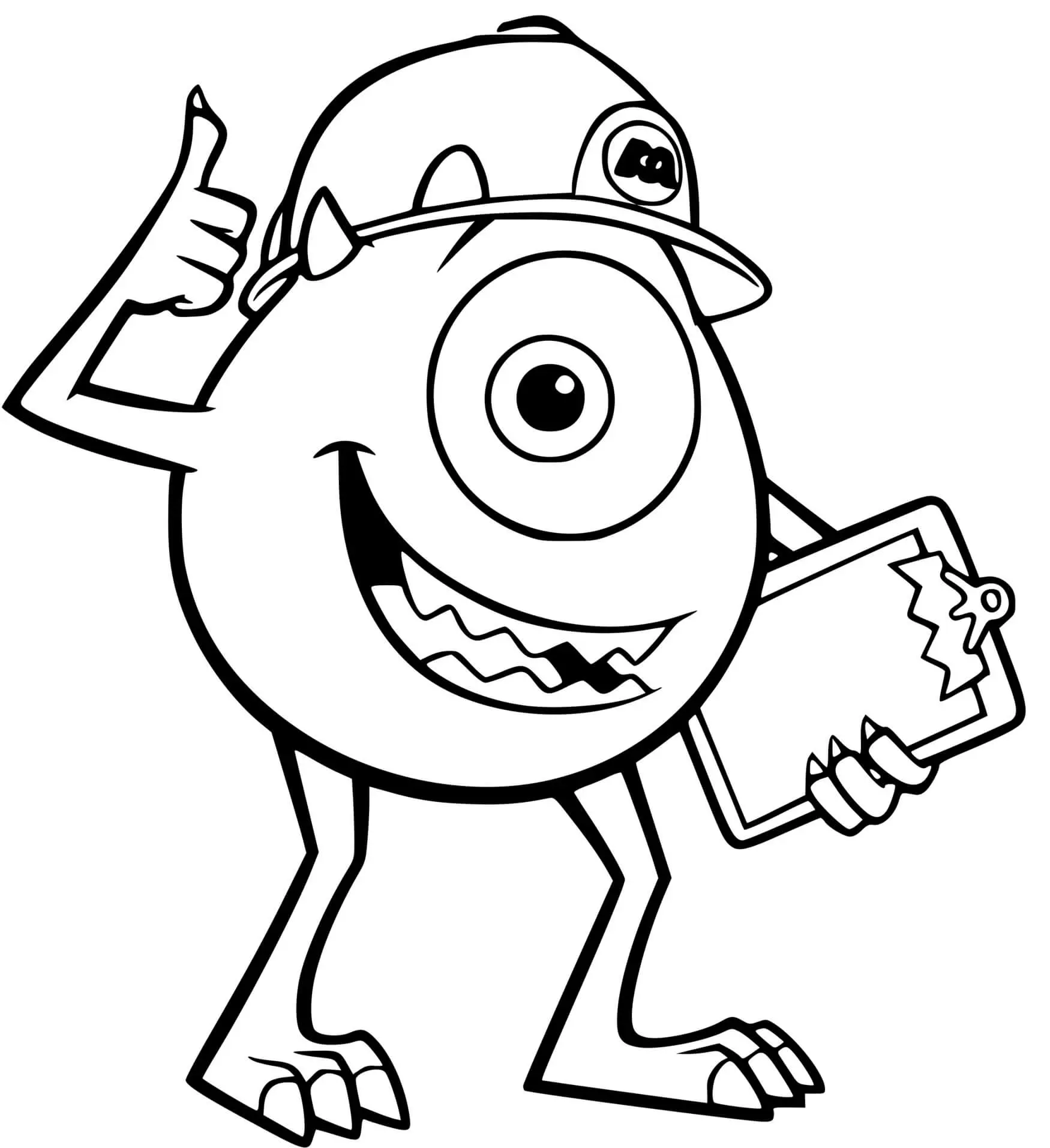 Coloriage Bob Monstres Et Cie En Mode Construction - Monstres et Cie à imprimer