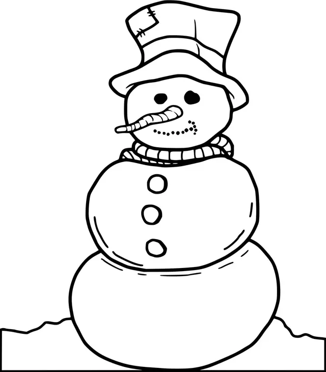 Coloriage Bonhomme De Neige Sans Bras - Bonhomme de neige à imprimer