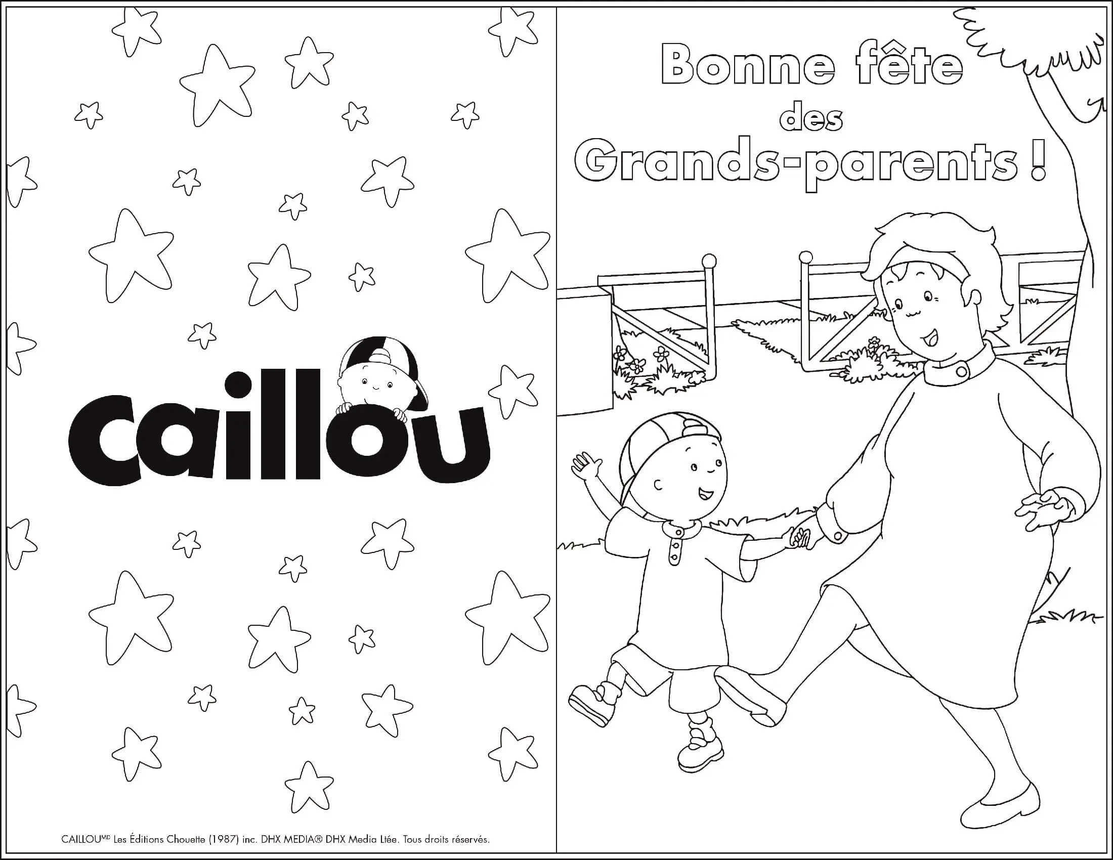 Coloriage Bonne Fête Des Grands Parents Avec Mamie Carte De Souhaits - Fête des grands-mères mamies à imprimer