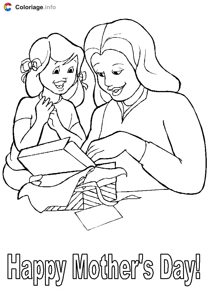 Bonne fête maman coloring page to print
