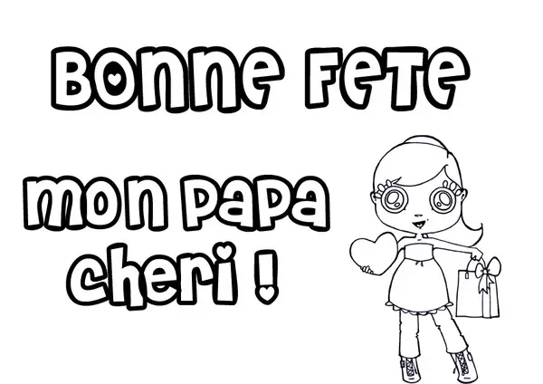 Happy Father's Day, My Dearest Dad coloring page to print