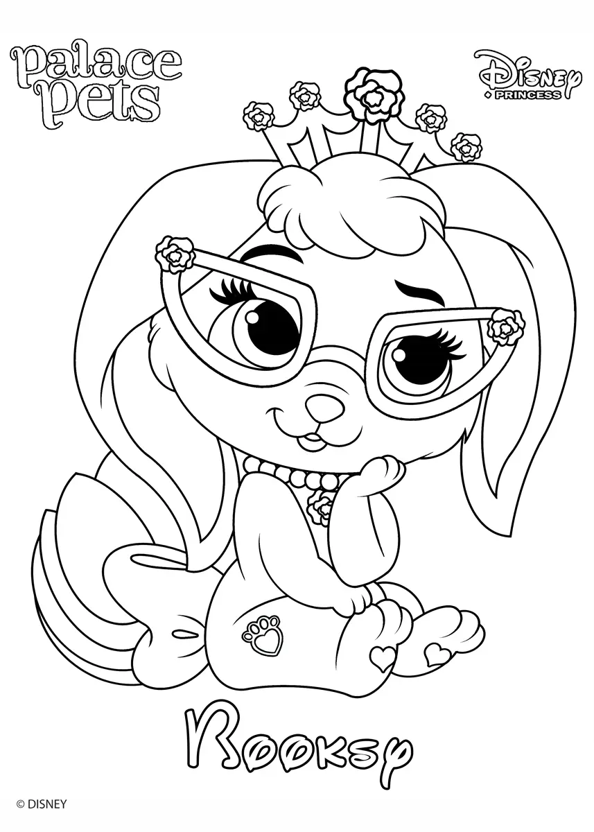 Coloriage Booksy Princess Disney - Palace pets à imprimer