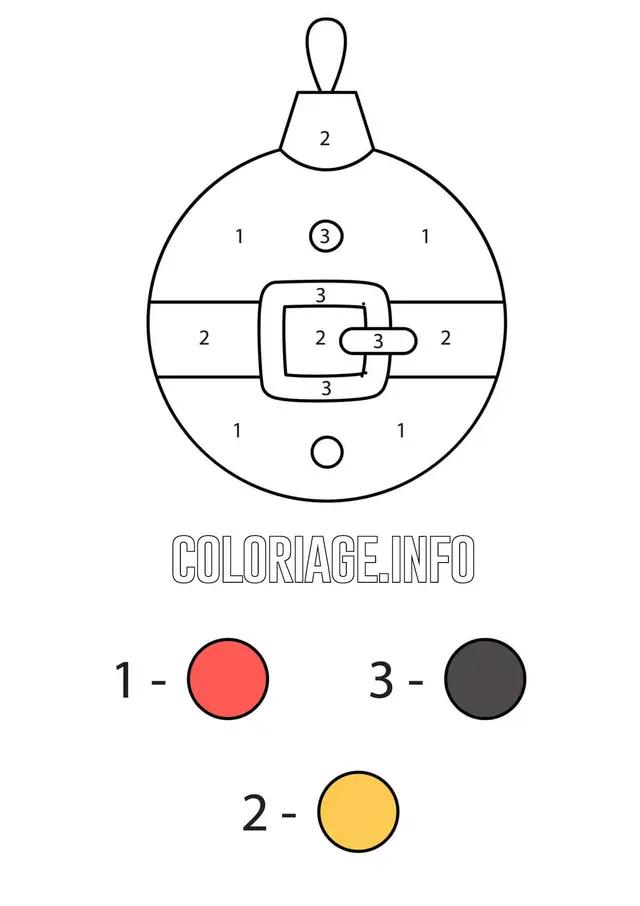 Coloriage Boule De Noël Habis Du Père Noël Magique Noël - Magique noel à imprimer