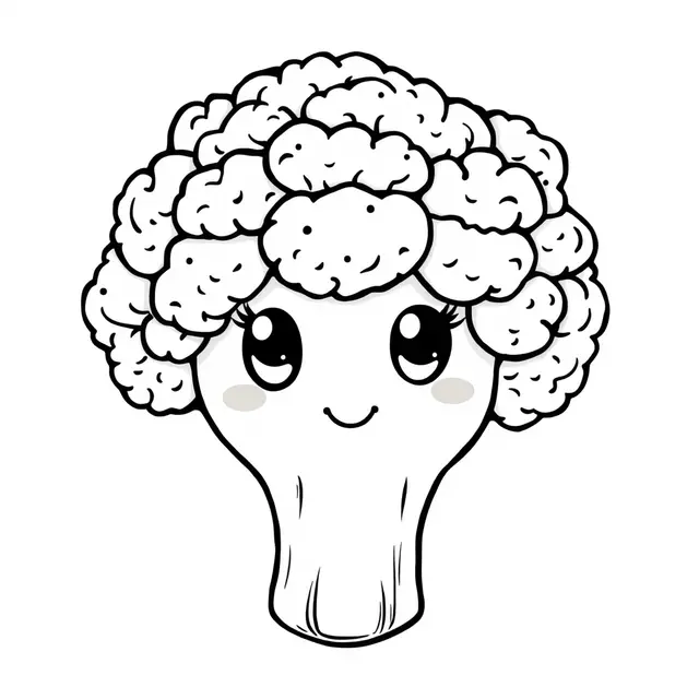 Coloriage Brocoli Légumes - Legumes à imprimer