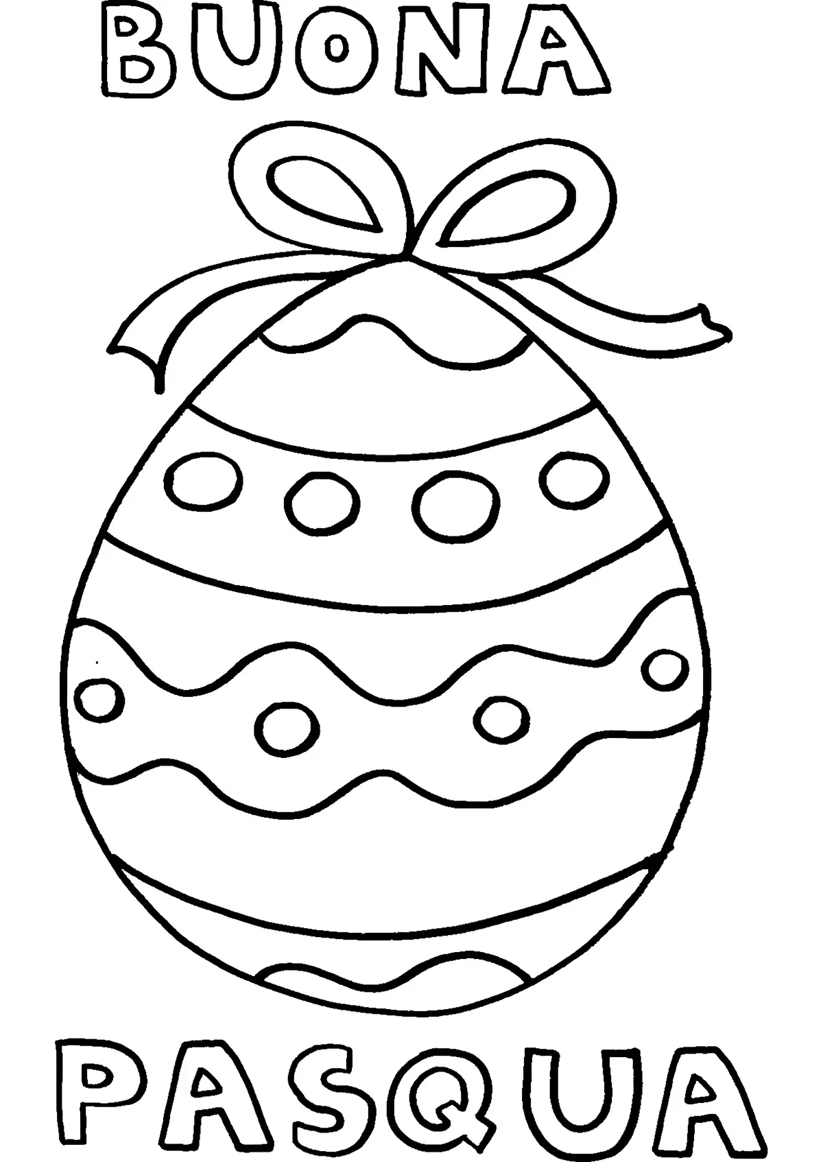 Coloriage Buona Pasqua - Pâques à imprimer