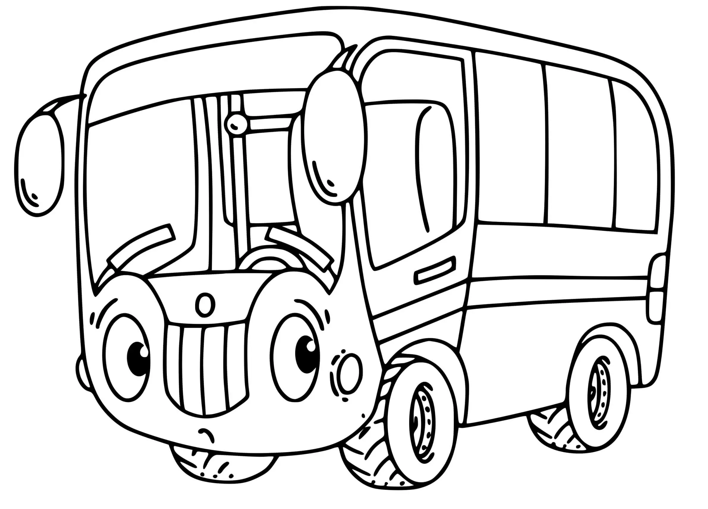 Coloriage Bus Scolaire Enfants École - Bus à imprimer