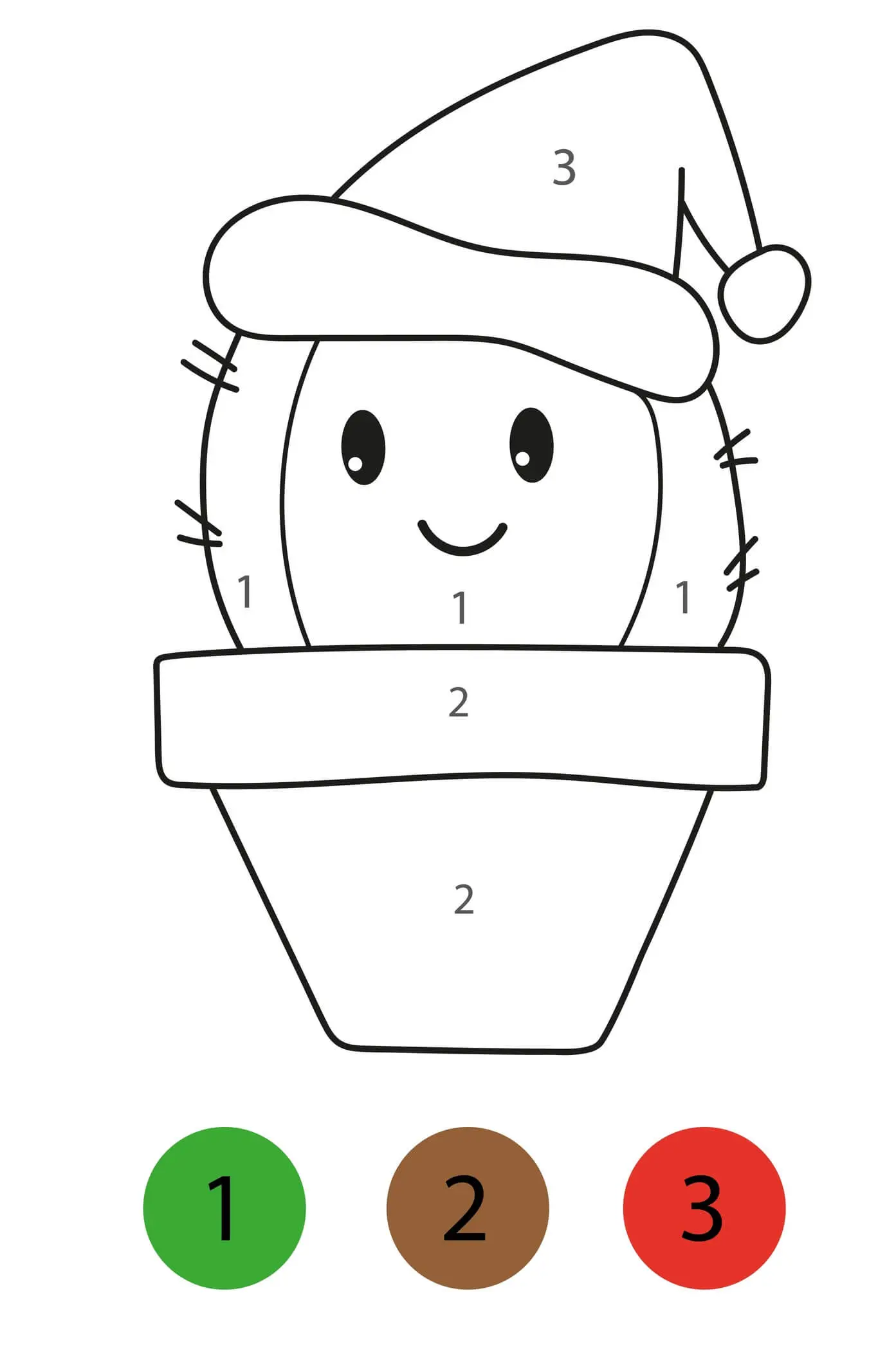 Coloriage Cactus Facile Magique Cp Maternelle Par Numéro - Magique à imprimer