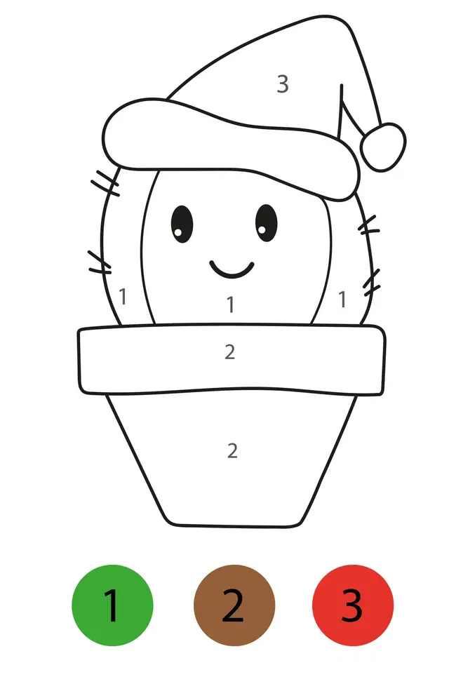 Coloriage Cactus Facile Magique Cp Maternelle Par Numéro - Magique à imprimer