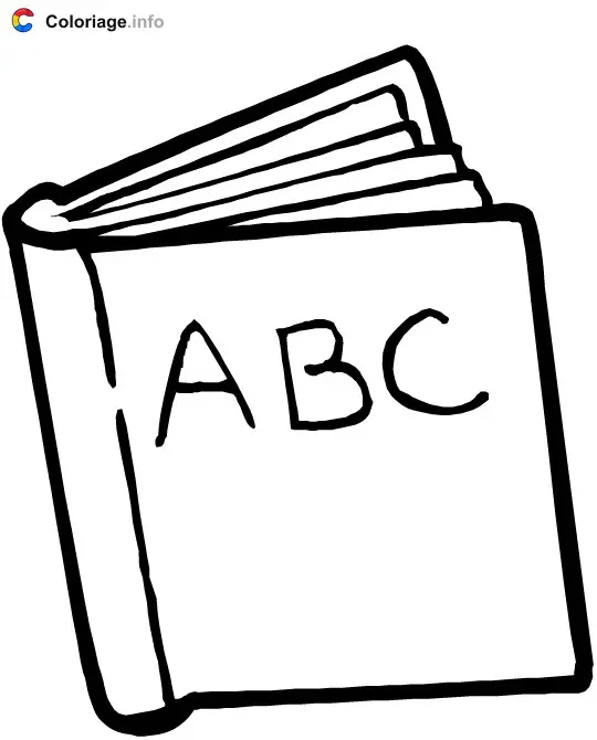 Coloriage Cahier d ecriture - Rentrée scolaire à imprimer