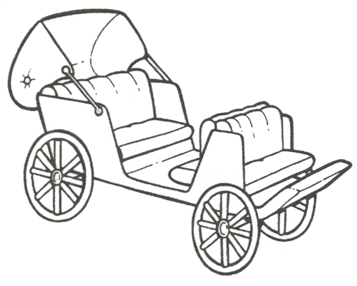 Coloriage Caleche - Voiture à imprimer