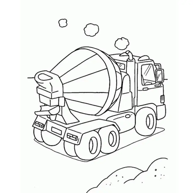 Coloriage Camion De Chantier - Camion à imprimer