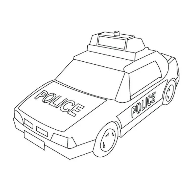 Coloriage Camion De Police - Garçon à imprimer