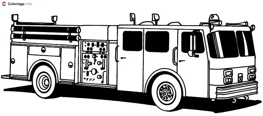 Fire Truck coloring page to print