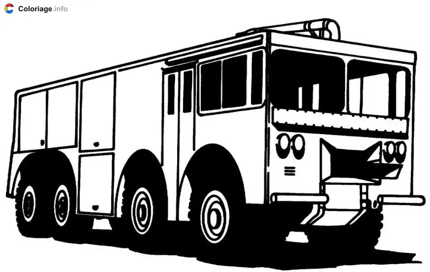 Fire Truck coloring page to print