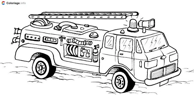 Fire Truck coloring page to print