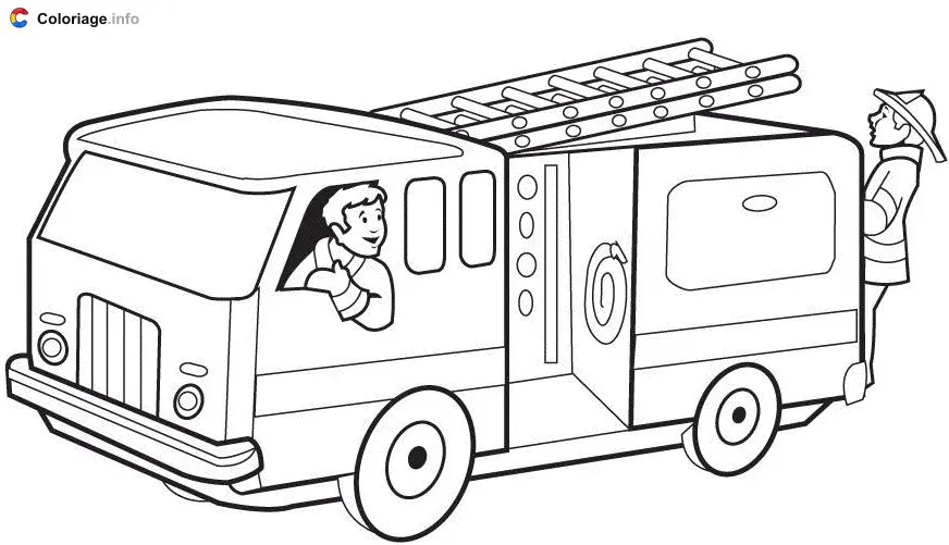 Fire Truck coloring page to print