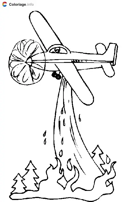 Canadair Water Bomber coloring page to print