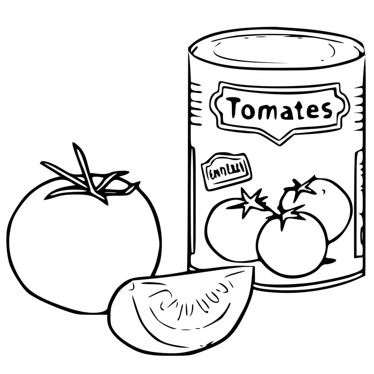 Kleurplaat Gekneusd tomatenstengel om te printen