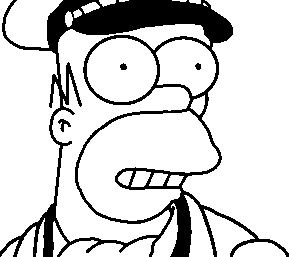Coloriage Capitaine Homer - Simpson à imprimer
