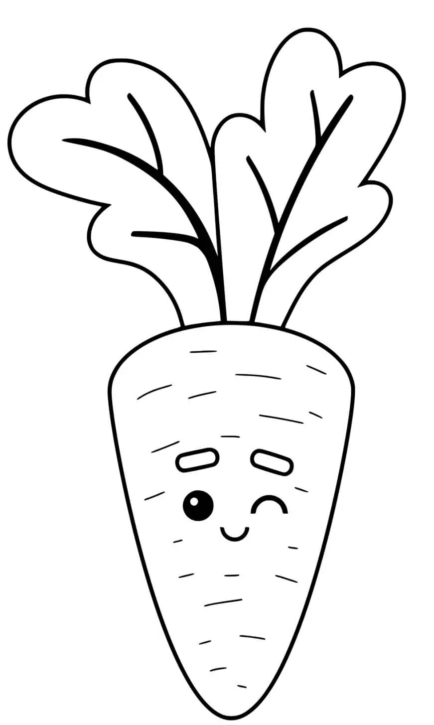 Coloriage Carotte Maternelle Clin D'œil - Carotte à imprimer
